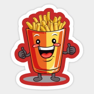 kawaii french fries T-Shirt cute potatofood Sticker